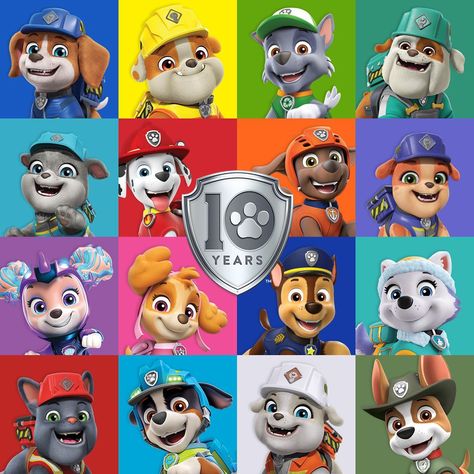 Paw Patrol The Mighty Movie, Paw Patrol Party Decorations, Paw Patrol Movie, Paw Patrol Cartoon, Cartoon Dogs, Rubble Paw Patrol, Kids Decals, Paw Patrol Characters, Paw Patrol Toys