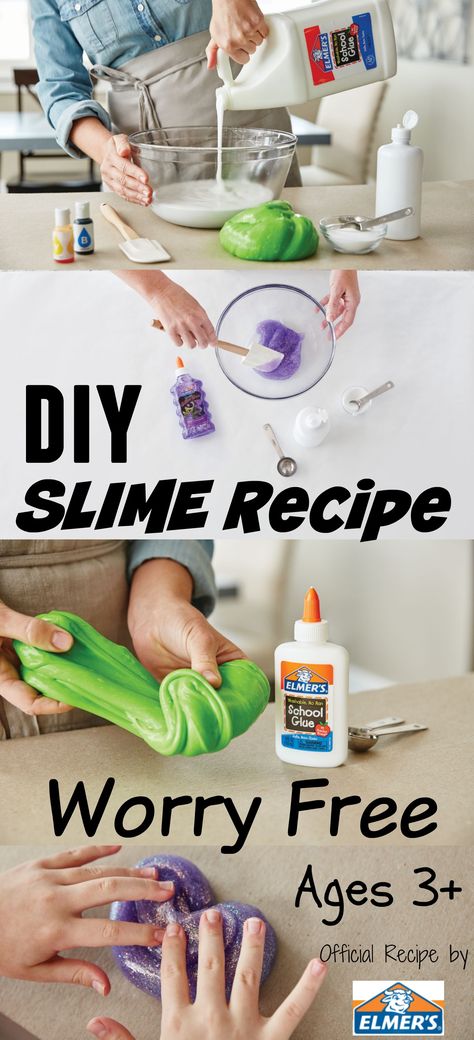 No Borax Slime, Slime Recipe Kids, Borax Slime Recipe, Free Slime, Borax Slime, Worried Kids, Making Slime, Diy Slime Recipe, Slime For Kids