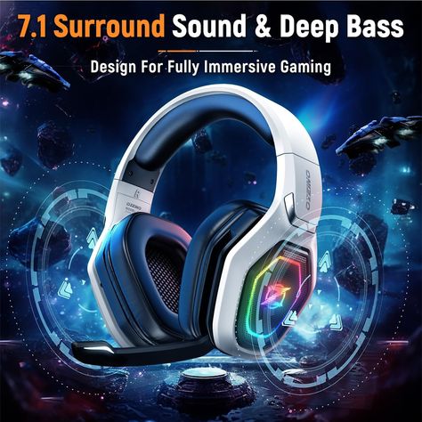 Amazon.com: Ozeino 2.4GHz Wireless Gaming Headset for PC, PS5, PS4 - Lossless Audio USB & Type-C Gaming Headphones with Flip Microphone, 30-Hr Battery Gamer Headset for Switch, Laptop, Mobile, Mac : Video Games Gamer Headset, Best Gaming Headset, Gaming Microphone, Card Game Accessories, Computer Server, Wireless Gaming Headset, Computer Icon, Headphone With Mic, Gaming Headphones