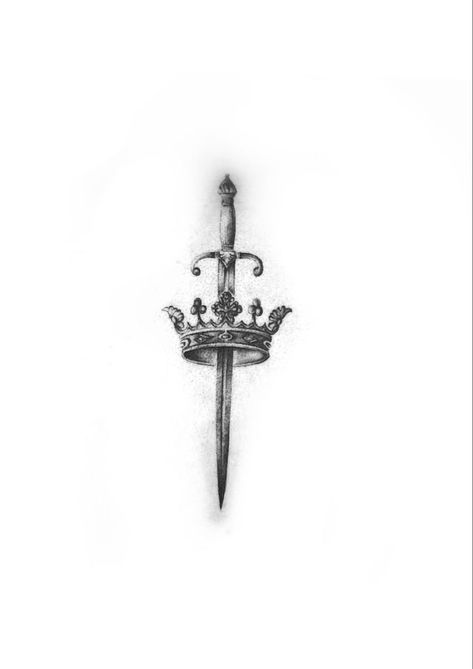 Reign Tattoo Ideas, Repentance Tattoo, Royal Tattoo Men, Roman Tatoos Men, Crown Tattoo Design Men, Crown And Swords Tattoo, Roman Tattoos For Men, Small Neck Tattoos Men, Crown Neck Tattoo