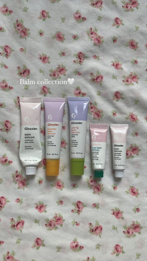 Glossier Skin Care, Glossier Skin, Glossier Aesthetic, Glossier Lip, Glossier Balm Dotcom, Glossier Lip Balm, Ethereal Makeup, Balm Dotcom, Pretty Skin