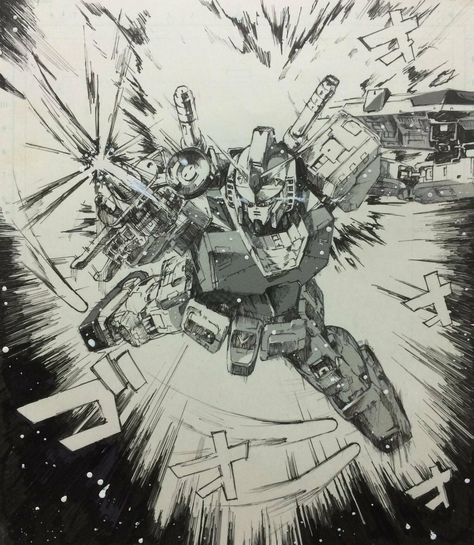 Gundam Manga Art, Atlas Gundam, Mecha Manga, Mecha Drawing, Gundam Manga, Gundam Artwork, Assassins Creed Artwork, Manga Wallpaper, Japanese Robot