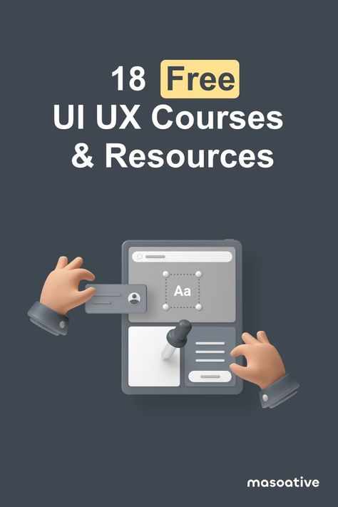 Graphics about the free UI UX Courses Ui Ux Design Course, Learn Ux Design, Ux Design Course, Ui Design Principles, Graphic Design Portfolio Inspiration, Graphic Design Tutorials Learning, Graphic Design Course, Architecture Design Drawing, Photoshop Tutorial Design