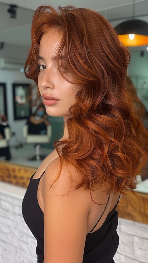 25 Hair Colors to Elevate Your Olive Skin Tone Dark Copper Hair Olive Skin, Copper Hair For Olive Skin, Copper Hair Tones, Warm Olive Skin Tone Hair Color, Best Hair Colors For Olive Skin, Copper Dark Hair, Dark Skin With Ginger Hair, Copper Hair Olive Skin, Dyed Hair Inspiration For Dark Skin