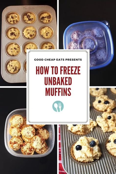 Crock Pot Meal Prep, Homemade Muffin Mix, Easy Dinner Recipes For One, Freezing Meals, Freeze Muffins, Freezer Ideas, Grocery Shopping On A Budget, Meal Prep Freezer, Freezer Prep