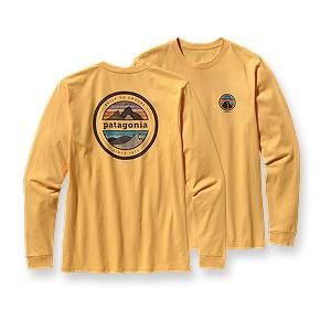 M\'s Long-Sleeved Rivet Logo Cotton T-Shirt Camp Shirt Designs, Patagonia Outfit, Patagonia Shirts, Shirt Design Inspiration, Mens T Shirts, Personalized T Shirts, Shirt Sleeves, Patagonia, Cotton T Shirt