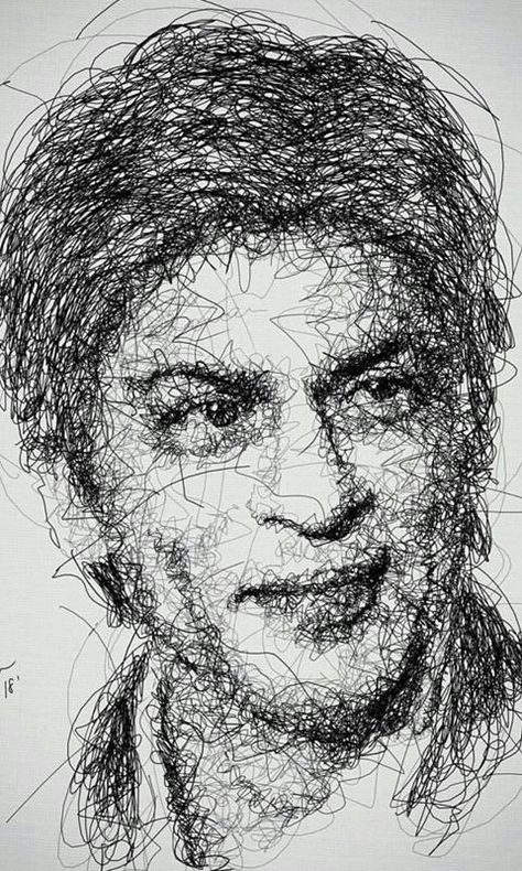 Shahrukh Khan Photo, Scribble Drawings, Scribble Drawing, Pen Art Work, Temecula California, Boho Art Drawings, Scribble Art, Pen Art Drawings, Single Line Drawing