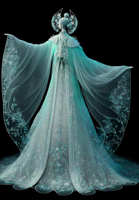 Moon Kimono Traditional, Moon Kimono, Kimono Traditional, Styles Clothes, Medieval Clothes, Fashion Fantasy, Queen Outfit, Fairytale Fashion, Tulle Evening Dress