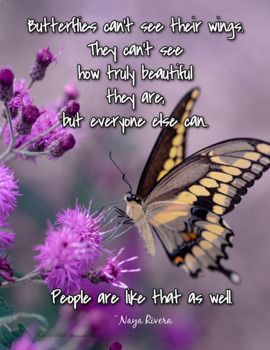 This is a full-color 8.5 X 11 POSTER that is designed to remind us that EACH OF US ARE BEAUTIFUL WHETHER WE CAN SEE THAT BEAUTY OR NOT. I made several versions of this with different colors of butterflies, so if you prefer another color, check out my posters. If you prefer a different size, pleas... Butterflies Quotes, Beautiful Butterflies Quotes, Soldier Girl, Quotes About Strength And Love, Beautiful Butterfly Pictures, Butterfly Tattoos For Women, Butterfly Embellishment, Sea Otters, Butterfly Quotes