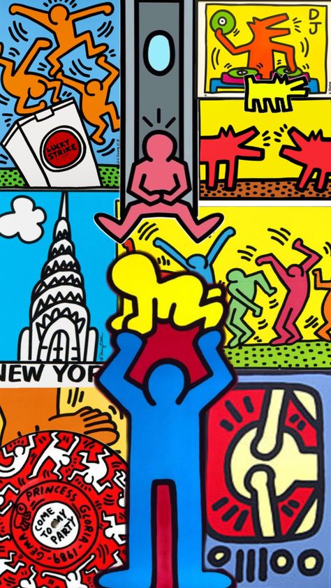 Keith haring #keithharing #haring Keith Haring Prints, Keith Haring Art, Haring Art, Art Alevel, Iphone Wallpaper Ios, Cute Tumblr Wallpaper, Festival Design, Keith Haring, New Poster