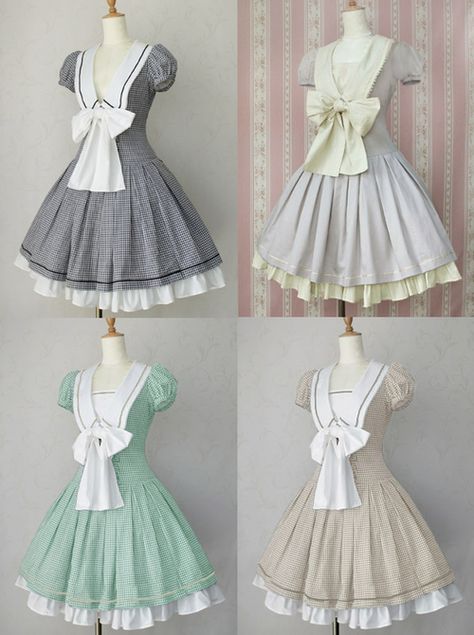 Kawaii Costume Dress, Kawaii Ruffled Dresses For Cosplay Events, Totoro Dress, Kawaii Ruffled Dress For Cosplay, Victorian Maiden, Marine Dress, Kawaii Doll Collar Dress With Ruffles, Harajuku Dress With Ruffles And Doll Collar, Victorian Dresses