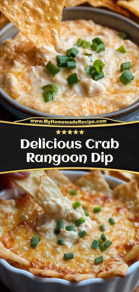 This Delicious Crab Rangoon Dip combines creamy cream cheese, flavorful crab, and savory seasonings into a warm, cheesy appetizer. Perfect for dipping with crackers or chips! Ingredients: 1 block (8 oz) cream cheese, softened 1/2 cup crab meat 1/4 cup sour cream 1/4 cup shredded mozzarella A creamy, seafood-inspired dip that’s always a crowd-pleaser Crab Rangoon Dip Recipe, Warm Crab Dip, Homemade Crab Rangoon, Wonton Wraps, Rangoon Dip, Canned Crab Meat, Crab Appetizer, Crab Rangoon Recipe, Rangoon Recipe