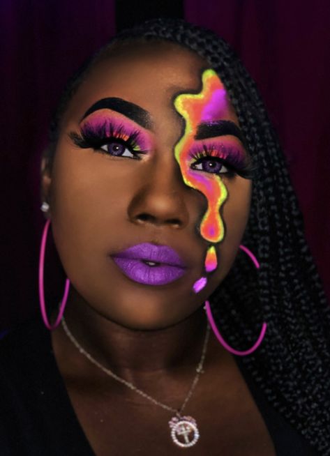 Drip too hard look done by @qween_diah Drip Makeup Look, Dripping Makeup Look, Dripping Eye Makeup, Drip Eye Makeup, Gold Drip Makeup, Eye Dripping Art, Eyes Dripping Art, Drip Makeup, Full Face Makeup Looks