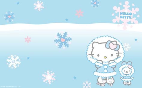 Hello Kitty Winter, Christmas Wallpaper Ipad, Hello Kitty Imagenes, Walpaper Hello Kitty, Iphone 2g, Cute Wallpapers For Ipad, Hello Kitty Images, Xmas Wallpaper, Cute Laptop Wallpaper