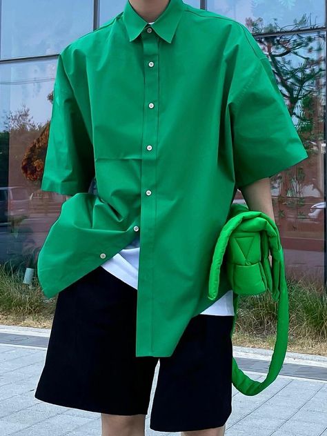 Green Outfit Men Korean, Green Polo Outfit Men, Green Polo Outfit, Green Outfit Men, Polo Outfit Men, Polo Outfit, Art Outfits, Green Polo, City Boy