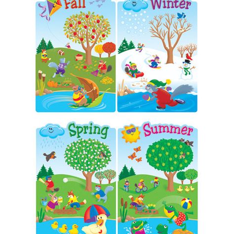 Four Seasons Bulletin Board for Preschool Seasons Board Preschool, Seasons Theme Boards For Preschool, Season Chart Preschool, Season Posters Preschool, Four Seasons For Preschool, Seasons Chart Preschool Free Printable, Seasons Of The Year Printables, Seasons Chart Preschool, Four Seasons Preschool