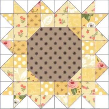 Sunflower Patterns Free Printable, Easy Flower Quilt Block Free Pattern, Fall Quilt Blocks Free Pattern, Quick Quilts To Make Free Pattern, Quick And Easy Quilt Patterns Free, Sunflower Barn Quilt Patterns, 12 Inch Quilt Block Patterns Free, Free Mini Quilt Patterns, Quilt In A Day Patterns Free