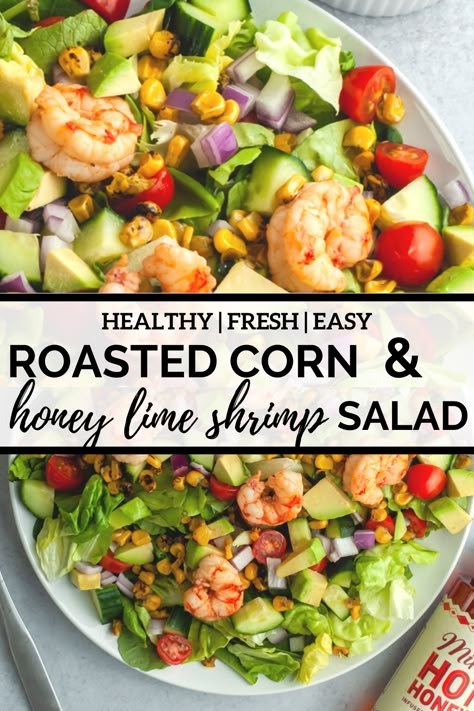 Honey Lime Shrimp, Lettuce Recipes, Weigh Watchers, Easy Healthy Meal, Shrimp Salad Recipes, Butter Lettuce, Healthy Veggie, Baby Tomatoes, Avocado Pasta