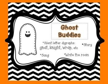 Silent Letter Digraphs : gn, wr, kn (Ghost Buddies) ***FREE*** Fall Educational Activities, Silent Consonants, Ghost Letters, Silent Letters, Cards With Pictures, Phonics Blends, Vowel Digraphs, Consonant Digraphs, October Activities