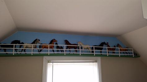 Breyer Horse Display, Girl Horse Room, Hunter Bedroom, Cowboy Bedroom, Horse Themed Bedrooms, Horse Bedroom, Horse Wall Decals, Horse Room, Breyer Horse