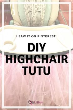 DIY Highchair Tutu. Perfect for a first birthday! Tulle Skirt For High Chair Diy, How To Make A High Chair Tutu, High Chair Tutu Diy, Diy Birthday Highchair Garland, How To Make Highchair Banner, Diy Highchair Garland, How To Make High Chair Banner, Highchair Banner Diy, Diy High Chair Banner First Birthday