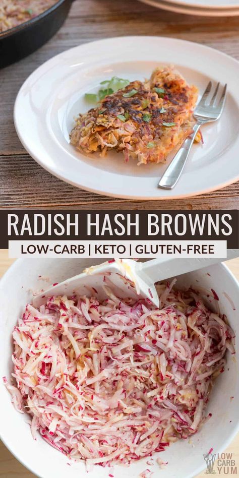 Radish Recipes Healthy, Radish Potatoes Keto, Radish Dinner Recipes, Radish Keto Recipes, Low Carb Radish Recipes, Cooking With Radishes, Radish Recipes Keto, Recipes Using Radishes, Breakfast Radish Recipes