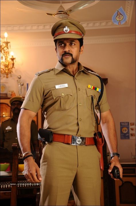 Singam Surya Images Hd, Singam Surya, Police Uniform Men, Police Dress, Police Officer Costume, Indian Police, Surya Actor, Army Wallpapers, Moustaches Men