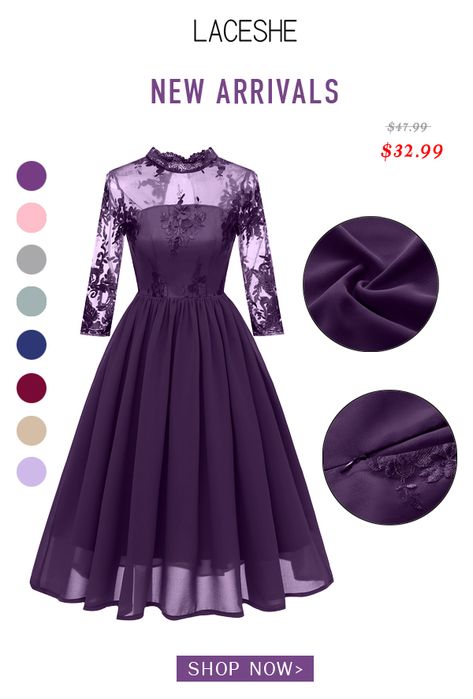 Net Frocks, Vintage Prom Dresses 1950s, Floral Print Chiffon Maxi Dress, Dress Pic, Long Sleeve Homecoming Dresses, Purple Lace Dress, Simple Frocks, Purple Maxi, Purple Style