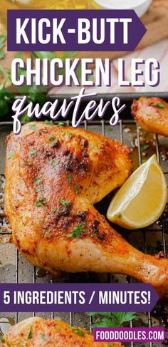 Chicken Leg Quarters Recipe – How to Make Baked Chicken Leg Quarters Baked Chicken Quarters, Baked Chicken Leg Quarters, Chicken Quarter Recipes, Chicken Leg Quarter Recipes, Chicken Quarters, Leg Quarters, Chicken Leg Quarters, Chicken Leg Recipes, Food Doodles