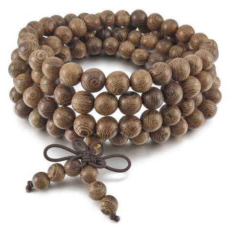 Men,Women's 8mm Wood Bracelet Link Wrist Necklace Chain Tibetan Buddhist Grey Bead Prayer Buddha Mala Beads Clothes, Meditation Beads, Buddhist Prayer, Wood Bead Bracelet, Long Statement Necklace, Trendy Bracelets, Grey Beads, Wood Bracelet, Chinese Knot