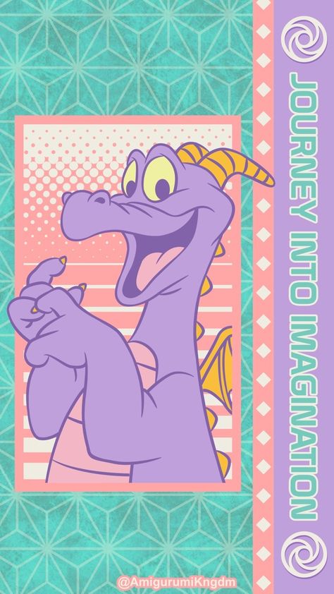 Figment Wallpaper, Figment Disney, Disney Silhouette Art, Mickey Mouse Decorations, Cute Backgrounds For Iphone, Disney Rooms, Purple Dragon, Disney Background, Disney Iphone