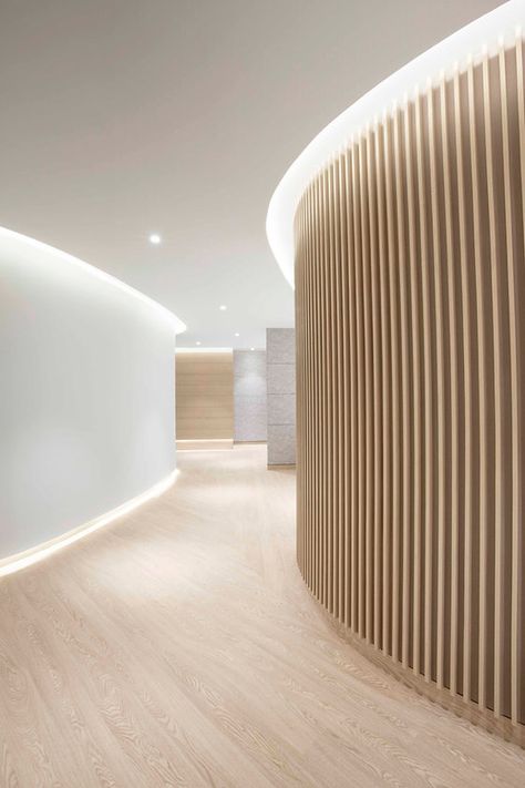 Healthcare Interior Design, Spa Interior Design, Corridor Design, Clinic Interior Design, Hospital Interior, Spa Interior, Dental Office Design, Hospital Interior Design, Curved Walls