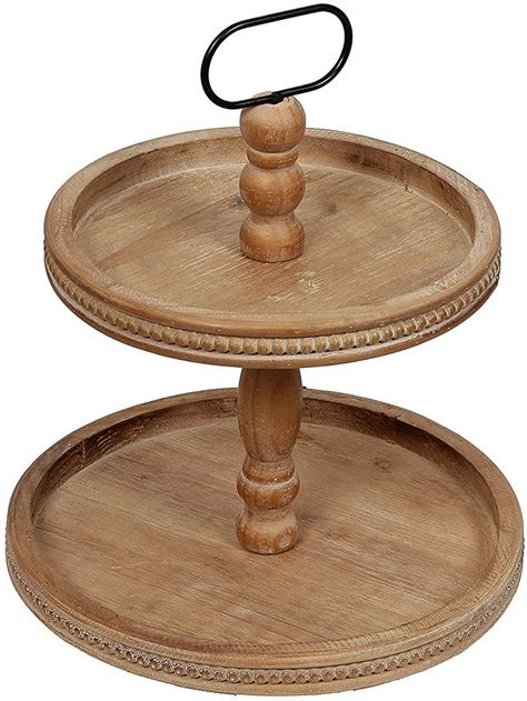 decor items. The two tier serving tray are high quality light-weight solid wood. The rustic distressed finish gives this rustic brown tiered round double tray a unique look, a modern farmhouse table centerpiece, counter organizer that adds warmth and farmhouse kitchen decor or farmhouse bathroom decor style to your home. This Farmhouse Decor wooden 2 tiered tray decor is perfect for organizing and displaying farmhouse kitchen. Modern Farmhouse Table Centerpiece, Coffee Bar Kitchen Counter, Bar Kitchen Counter, Kitchen Counter Dining, Two Tiered Tray, Farmhouse Table Centerpiece, Tier Serving Tray, Coffee Bar Kitchen, Counter Organizer