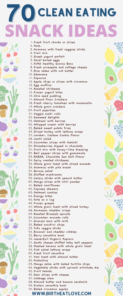 70 Snack Ideas for Clean Eating for Beginners Eating Clean Snacks, Clean Eating Recipes Snacks, Clean Eating Recipes For Kids, Fit Foodie Finds, Gf Food, Snacks List, Clean Snacks, Clean Eating For Beginners, Popular Diets