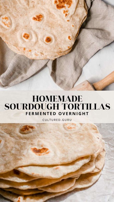 Sourdough Tortillas Recipe, Sourdough Boule Recipe, Sourdough Tortillas, Sour Cream Pancakes, Vegan Snack Recipes, Tasty Bread Recipe, Gluten Free Sourdough, Homemade Sourdough, Sourdough Starter Recipe