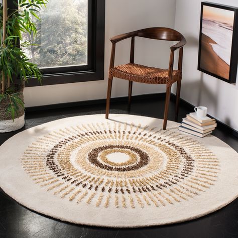 Round rug living room layout