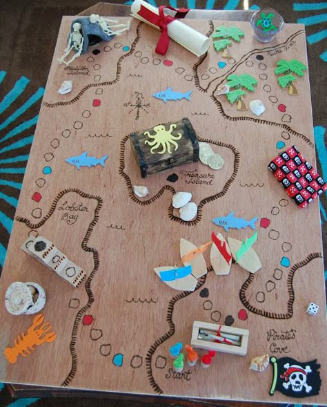 Homemade Board Games, Pirate Activities, Bored Games, Board Games Diy, Pirate Crafts, Pirate Games, Pirate Day, Pirate Birthday Party, Board Games For Kids