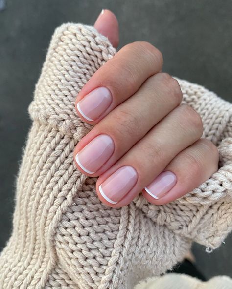 Square Oval Nails, Short Natural Nails, Summer Nail Colors, French Manicure Nails, Subtle Nails, Short Square Nails, Minimal Nails, Casual Nails, Her Nails