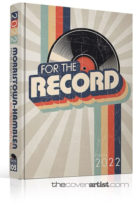 Vinyl Yearbook Cover, For The Record Yearbook Theme, Year Book Covers Ideas, Record Yearbook Theme, Yearbook Cover Design Ideas, Middle School Yearbook Cover Ideas, Vintage Yearbook Covers, For The Record Yearbook, Vintage Yearbook Themes