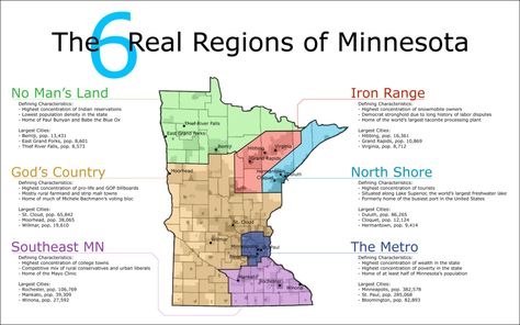 The 6 Real Regions of Minnesota - Imgur Country Worksheet, Babe The Blue Ox, Feeling Minnesota, Winona Mn, Minnesota Life, Minnesota Nice, Minnesota Travel, Social Studies Worksheets, Minnesota Home