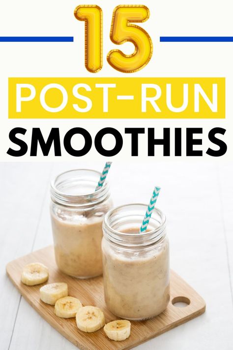 Recovery Smoothie Post Workout, Post Run Smoothie, Post Run Food, Post Run Breakfast, Healthy Post Workout Smoothie, Workout Recovery Smoothie, Post Workout Smoothie Recipes, Workout Recipes, Workout Smoothie Recipes