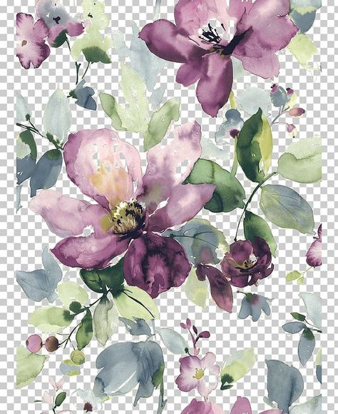 Watercolor Flowers Pattern, Watercolour Flowers, Plant Tattoo, Flowers Blooming, Clipart Free, Botanical Drawings, Digital Flowers, Bunch Of Flowers, Flowers Nature