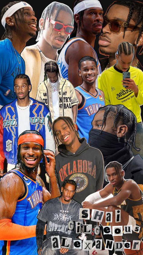 thunder legend #thunder #nba #braids #sga Shai Alexander, Haircut Mens, Basketball Pics, Shai Gilgeous Alexander, Wall Paper Ideas, Nba Artwork, Thunder Nba, Nba Funny, Thunder Basketball