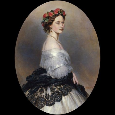 Alice spent her early childhood in the company of her parents and siblings, travelling between the British royal residences. Her education… Portraits Of Queens, Old Royal Portraits, Queens Paintings, Royal Family Portraits Painting, Queen Victoria Painting, Queen Portrait Painting, Queen Victoria Portrait, Royal Paintings, Royal Portraits Painting