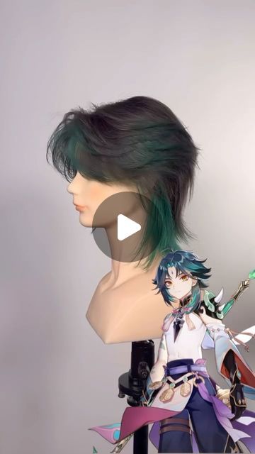 Hairbrained on Instagram: "Give us alllll the anime inspired cuts 🔥❤️ @myguiltycrown @ultabeauty design team
•
Anime Inspired Wolfcut 🐺 This video shows you an easy breakdown of how to cut the Wolfcut shape step by step.  Help me pick the next style? 

There is a bit of inspiration from Xiao from Genshin Impact, however it’s a bit more commercially wearable.  Definitely planning to do this again but with a bit more fantasy vibes. 

Key products are @kenraprofessional Platinume Silkening Gloss and Dry Texture Spray.  My absolute favorite combo for texture! 

#haircut #haircuttutorial #xiao #genshinimpact #wolfcut #hairtutorial #cosplay #animehair #haircutvideo #hairtransformation #nychairstylist #kenraprofessional #hairtutorials #haircutting #hbloves" Xiao Inspired Hair, Genshin Hairstyles, Anime Inspired Haircuts, Xiao Haircut, Texture Haircut, Dry Texture Spray, Fantasy Vibes, Anime Haircut, Texture Spray