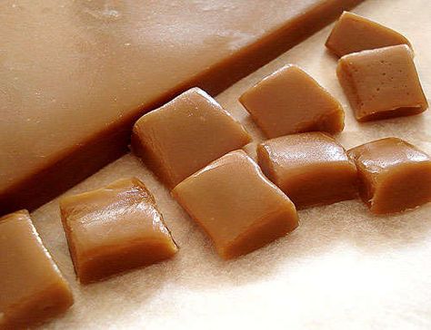 Grandma's Super Easy Caramel Chews. These candies taste like Werther's Hard Caramels. You can also dip apples on a stick into liquid for caramel apples. There will be a lot!!! Caramel Chews, Candy Recipes Homemade, Soft Caramel, Caramel Candy, Caramel Recipes, Homemade Caramel, Homemade Candies, Sweets Treats, Candy Recipes