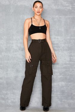 'Stoked' Chocolate Twill Combat Pants - Mistress Rocks Combat Pants Outfits, Trousers High Waisted, Combat Pants, Combat Trousers, Pants Outfits, Oversized Jacket, Spring Looks, Fashion Fits, Cotton Twill Fabric