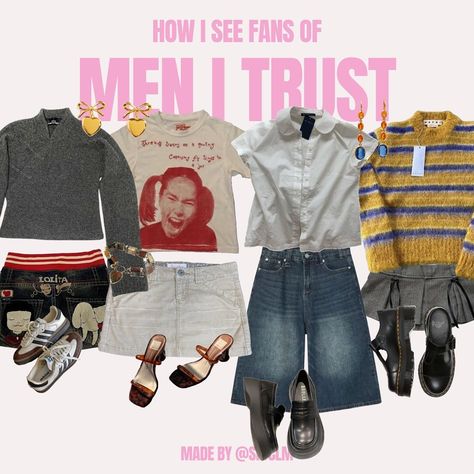 Yet again another fan artists lookbook Men I Trust, Fits Inspo, I Trust, Feminine Outfit, Fitness Inspo, Pretty Outfits, Lookbook, Cute Outfits, Fan