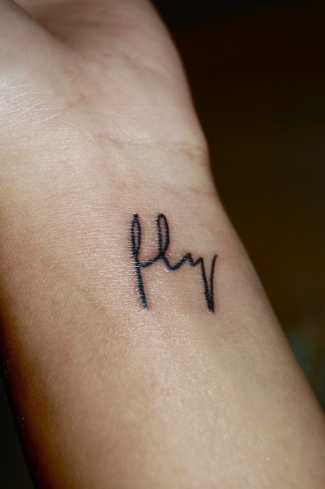 Fly. Pilot Tattoo, Fly Tattoo, Ink Link, Flying Tattoo, Self Love Tattoo, Text Tattoo, Tattoo Project, Word Tattoos, Get A Tattoo