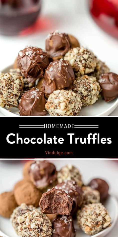 Chocolate Truffles with Red Wine - Vindulge Red Wine Truffles, Wine Truffles, Light Summer Desserts, Homemade Chocolate Truffles, Chocolate Wine, Summer Food, Desserts To Make, Best Dessert Recipes, Homemade Chocolate